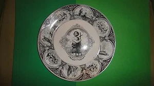 ANTIGUO PLATO DE TRANSFERENCIA EN BLANCO Y NEGRO ST.JEAN BAPTISTE TODOS LOS SANTOS Y ÁNGELES - Imagen 1 de 12