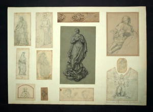Henri DELACROIX, Ensemble de 12 dessins originaux au crayon - Imagen 1 de 6