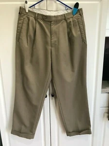 Pantalones Dockers de segunda mano para hombre talla 36x29 color tostado con puños dobladillo plisado - Imagen 1 de 5