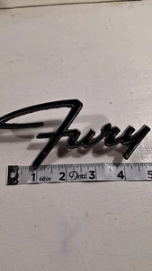 Vtg 65 66 67 68 69 70 71 Plymouth Fury Car Vehicle Script Emblem - Picture 1 of 3