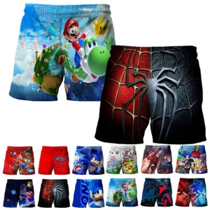 SpidermanSuperMario Kinder Jungen Badehose Badeshorts Schwimmhose SSwimsuit - Photo 1/18