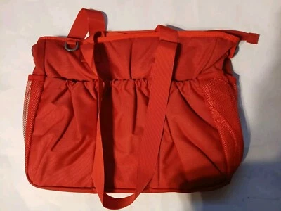 Maletín de mano rojo para computadora portátil de negocios con cremallera para trabajo y computadora portátil Foto 1 de 4