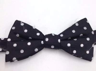 115 美元 Countess Mara 男式圆点白色黑色领结休闲可调节领结 — 第 1/4 张图片