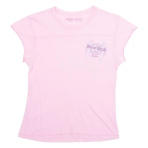 HARD ROCK CAFE Berlin Womens Band T-Shirt Pink M - Picture 1 of 6