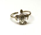 Handmade 925 Sterling Silver Turtle / Tortoise Toe Ring or Midi Ring Adjustable