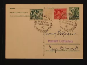 Adolf Hitler Germany, WW2. , Sudetenland Couple on Postcard , Scott.B132-B133 - Picture 1 of 1