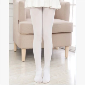 Girls Kids Children Ballet Dance White Stockings Pantyhose Tights Long Socks  ↷ - Picture 1 of 24