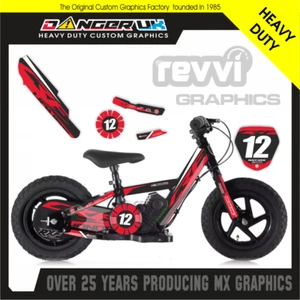 "REVVI 12" 12 ZOLL KINDER ELEKTRISCHE BALANCE FAHRRAD GRAFIK AUFKLEBER - Bild 1 von 1