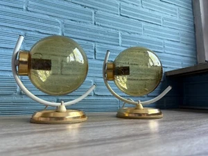 Vintage Pair of Space Age Table Lamp Mid Century Design Bedside Light Sputnik - Picture 1 of 18