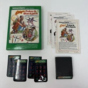 Las Vegas Poker & Blackjack Intellivision 1979 Complete with Manual and Overlays - Picture 1 of 15