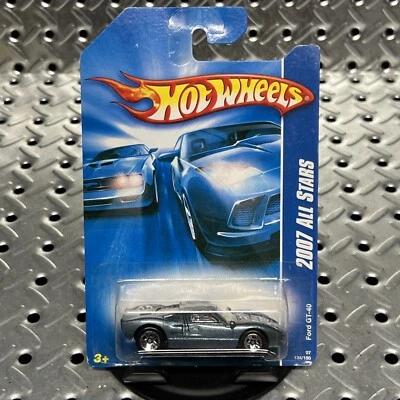 Coche de juguete fundido a presión Ford GT-40 2007 All Stars azul 134/180 Hot Wheels Foto 1 de 4