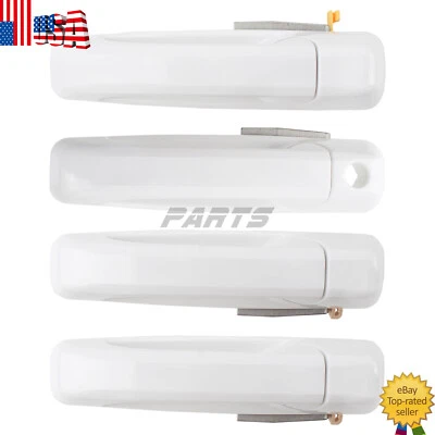 Manijas de puerta blancas brillantes (juego de 4) para Dodge Ram 1500.2500.3500 2012-2018 Foto 1 de 4