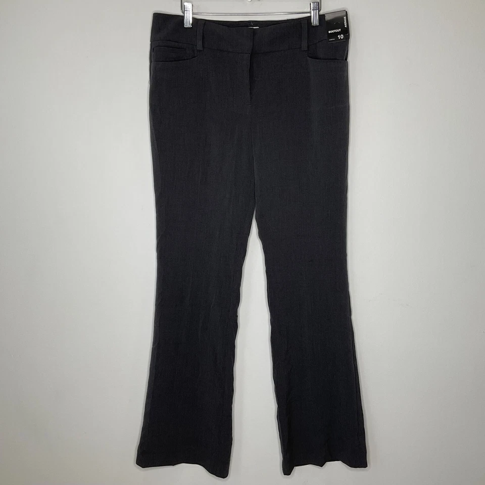 NY&C Dress Pants Women Size 10 Average Gray Stretch Bootcut - Image 1 of 4