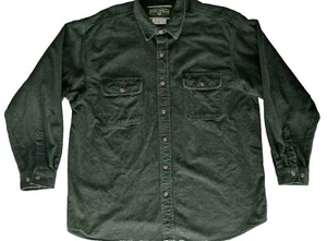 Camisa Field & Stream Franela Pesada Verde Botón Frontal L/S 2XL Para Hombres Talla XXL USADA EN EXCELENTE ESTADO - Imagen 1 de 5