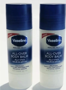 2 Vaseline Healing Jelly Body Balm All-Over Unscented Jelly Stick 1.4 oz - Picture 1 of 3