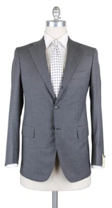 New Luigi Borrelli Gray Wool Solid Suit - 44/54 - (B90125414LIPARI) - Picture 1 of 4