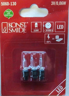 Konstsmide 5060-130 Ersatzbirne für Lichterketten 3 V 0,06 W klare Birne LED - Bild 1 von 2
