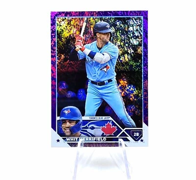 2023 Topps Whit Merrifield /799 Purple Holofoil Toronto Blue Jays Series 2 - Image 1 of 4