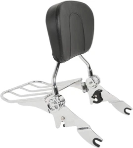 Detachable Backrest Sissy Bar & Rack Fits For Harley Touring Road King Street Gl - Picture 1 of 12