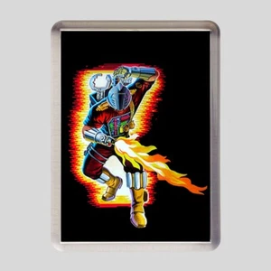 Calamita frigo acrilico BAT TROOPER CARD ART 50mm x 35mm GI Joe vero eroe americano - Foto 1 di 2