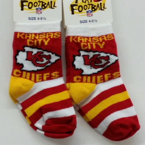 NFL Children Socks (Size: 4-5 1/2) Kansas City Chiefs #1-2 (2 Pair) Cover