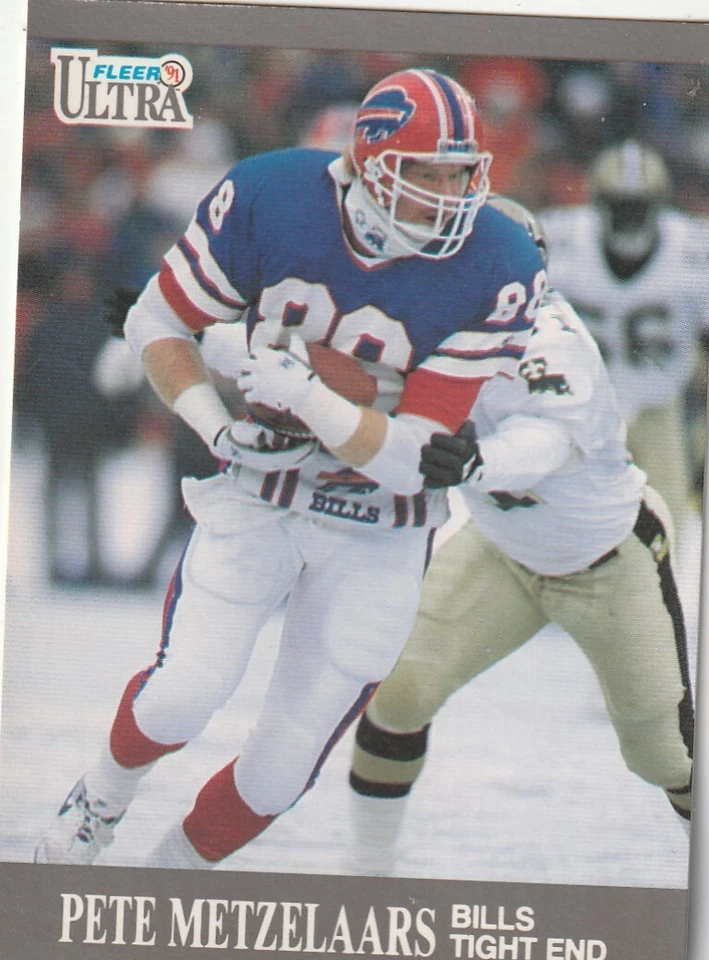 FREE SHIPPING-MINT-1991 Fleer Ultra Pete Metzelaars #3 BILLS - Image 1 of 1