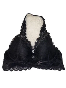 VICTORIAS SECRET BRALETTE IN PIZZO ROSA NERO TAGLIA S - Foto 1 di 3
