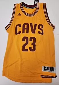 Lebron James #23 NBA Cleveland Cavaliers Gold Replica Jersey, Large - Picture 1 of 2