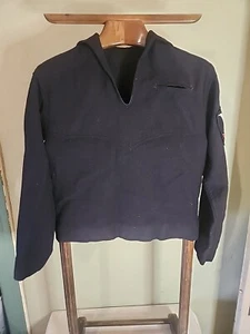Vintage US Navy Dress Blues Cracker Jack Sailor Uniform Wool Top Pullover Jumper - Picture 1 of 7