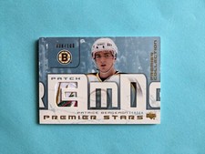 2003-04 Premier. Premier Stars. Patrice Bergeron rookie Patch card. # 38/100