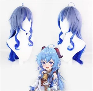 Genshin Impact Ganyu Game Manga Cosplay Perücke Wig L.80cm  - Picture 1 of 4