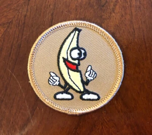 Bananenaufnäher 2" rund bestickt - Bild 1 von 3