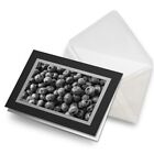 Greetings Card (Black) BW - Healthy berries Fruit  #39701