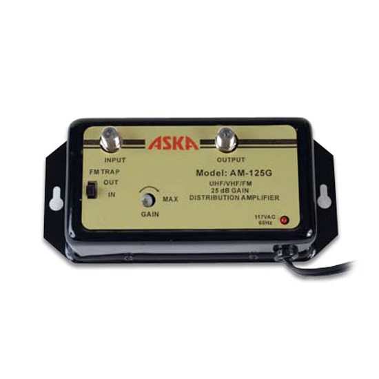 ASKA AM-125G 25 dB Distribution Amplifier with Gain and Tilt Control 1 GHz Amp - Image 1 of 1