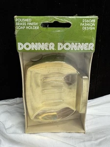 Vintage Soap Holder Wall Mount Polished Brass Finish Donner 2360PB - Picture 1 of 6