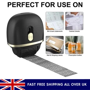 Privacy ID Adressblocker Stempel Roller, Identitätsdiebstahl Schutz Sicherheitsrolle - Bild 1 von 9