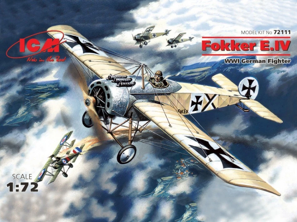 ICM ICM72111 FOKKER E.IV WWI GERMAN FIGHTER KIT 1:72 Modellino - Immagine 1 di 1