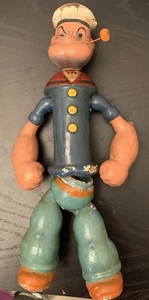 RARE 1935 Popeye Wood Composition Doll by Ideal Jointed - Picture 1 of 17