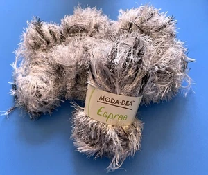 Moda-Dea Espree eyelash yarn - Salt & Pepper - 4 skeins - Picture 1 of 1