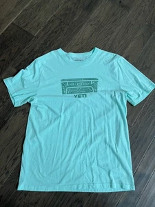 Yeti Coolers T Shirt Light Green Short Sleeve Mens Size XL Crewneck Tagless - Picture 1 of 3