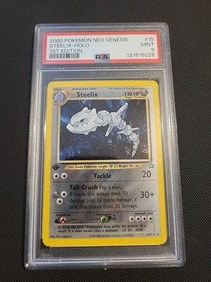 Steelix 15/111 Neo Genesis PSA 9 Mint First Edition Pokemon Holo Card - Image 1 of 2