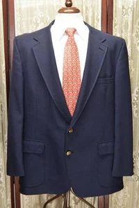 Blazer cappotto sportivo vintage Izod Lacoste 44 R blu navy oro bottoni lana bl y6j1* - Foto 1 di 11