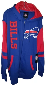 NFL Brand Buffalo Bills Hoodie Mens XXL Blue Red Full-Zip Hoodie NEW W/ TAGS - Picture 1 of 8