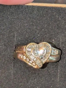 Estate 14K Yellow Gold 0.75ctw Heart Diamond Engagement Ring 431 - Picture 1 of 12