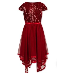 Speechless plus size Big Girls short sleeves sequence Party A line Dress Red - Picture 1 of 3