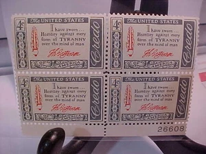 USA PLATE #26608 / CREDO / THOS.J EFFERSON /  UNITED STATES / U.S. POST. 4 CENTS - Picture 1 of 1