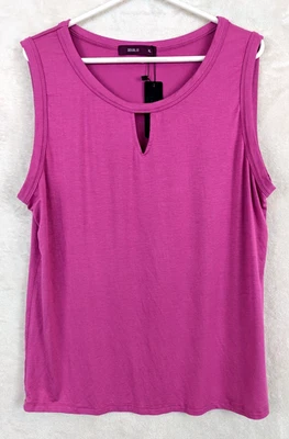 New Doublju sz XL Tank Top knit pink t-shirt stretchy 2275 - Image 1 of 4