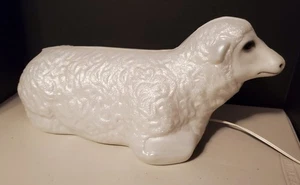 Vintage allgemeine Schaumstoff-Blasform Schafe Weihnachten Krippe beleuchtet USA - Bild 1 von 7