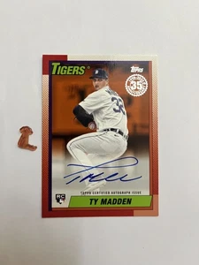 2025 Topps Update Ty Madden 13/25 Auto 1990 Tigers #90B2-TM - Bild 1 von 2