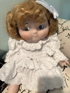 1983 Dolly Dingle Vtg Porcelain Musical Doll Hello Dolly17" Slip bloomers#714 - Picture 1 of 23